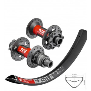 DT Swiss EX511 wheelset with DT Swiss IS hubs